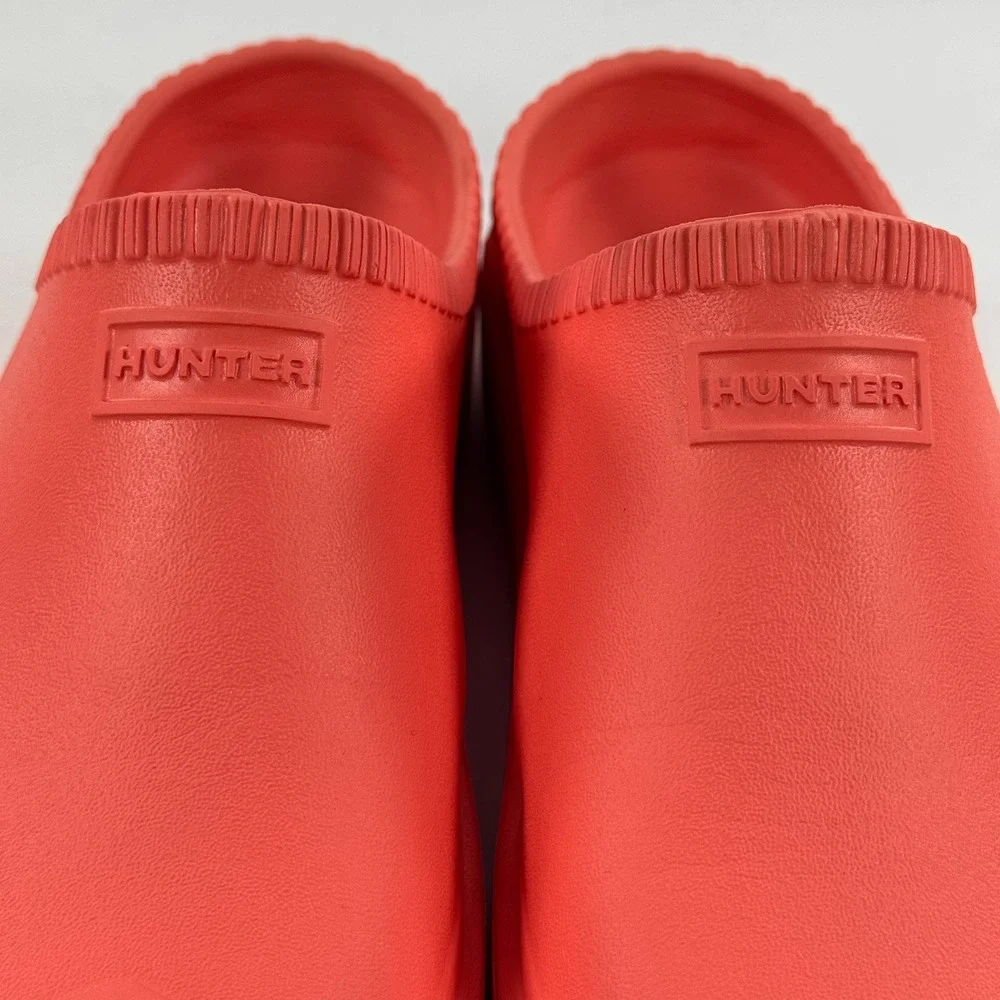 Hunter Play Clog Sunset Orange Rubber Waterproof Slip On Shoes Youth UK 3 US 5